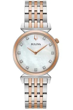 BULOVA Quarzuhr 98P192, Armbanduhr, Damenuhr, wasserdicht bis 30 bar, Saphirglas, Diamant
