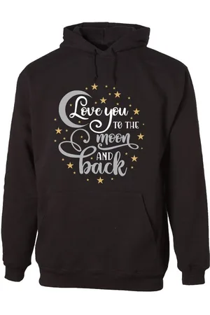G-graphics Hoodie Love you to the moon and back Unisex mit trendigem Frontprint mit Spruch zum Valentinstag - Verkäufer: