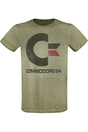 Bioworld Print-Shirt Commodore 64 C64 Logo - Vintage Männer T-Shirt grün meliert S, XS - Verkäufer: coole-fun-t-shirts