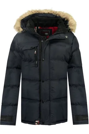 Geographical Norway Winterjacke Damen Outdoor Jacke Steppjacke in Unifarbe, mit abnehmbarer Kapuze, mit Stehkragen - Verkäufer: leyoley