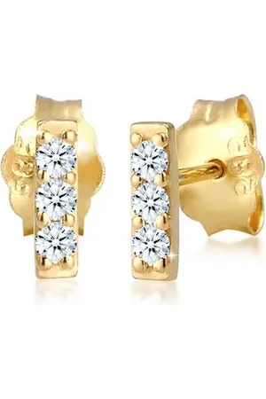 Elli DIAMONDS Paar Ohrstecker Ohrstecker Rechteck Diamant (0.09 ct) 585 Gelbgold, Rechteck - Verkäufer: JULIE & GRACE GmbH