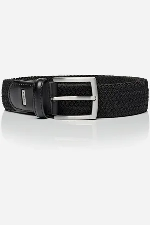 Carlo Monti Ledergürtel HAMBURG 3,5 cm breit, Elastischer Flechtgürtel, Casual-Business-Sportiv