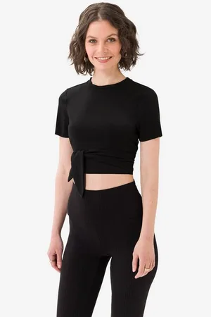 Les Lunes T-Shirt Lou Rundhals, kurze Ärmel, bauchfrei, runder Rückenausschnitt - Verkäufer: GoJungo GmbH