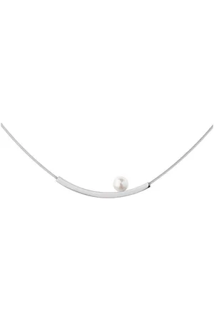 ERNSTES Collier Halskette Edelstahl / SW-Perle K818 - Verkäufer: Schmuck-Uhren-Trends