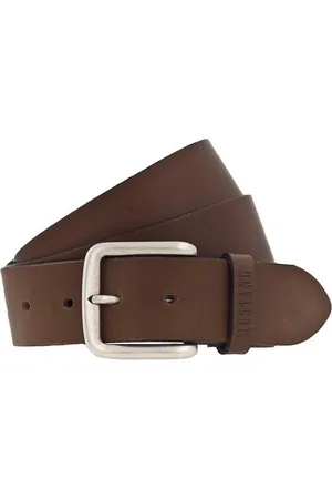 Mustang Ledergürtel Klassische Dornschließe in leichter Used-Optik, 4 cm