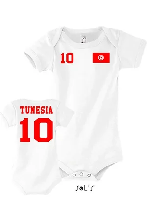 Blondie & Brownie Strampler Kinder Baby Tunesien Tunesia Sport Trikot Fußball Meister Afrika Cup - Verkäufer: Hubihu
