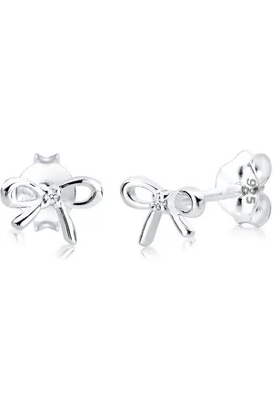 Elli DIAMONDS Paar Ohrstecker Ohrstecker Schleife Diamant (0.01ct) 925 Sterling Silber, Schleife - Verkäufer: JULIE & GRACE GmbH
