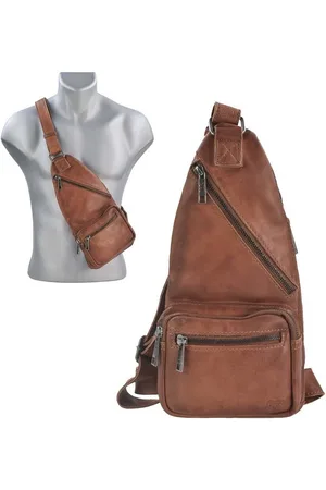Bear Design Umhängetasche "Nolani" Callisto Pelle Leder, Crossbody, Crossbag, sportlich, knautschig weiches Leder cognac - Verkäufer: Ordnung und mehr