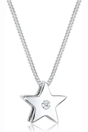 Elli DIAMONDS Kette mit Anhänger Stern Diamant Brillantschliff (0,03 ct) 925 Sterling Silber, Stern - Verkäufer: JULIE & GRACE GmbH