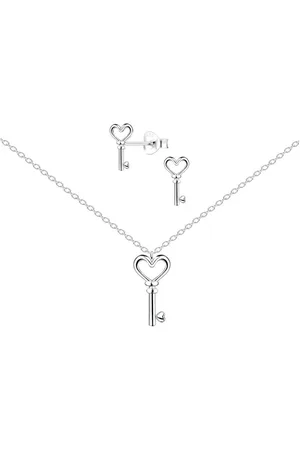 ALEXANDER YORK Schmuckset SCHLÜSSEL, 4-tlg. (Kette mit Anhänger, Ohrstecker), 925 Sterling Silber - Verkäufer: