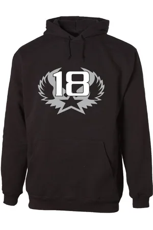 G-graphics Hoodie 18 – Stern mit Flügeln zum 18ten Geburtstag mit trendigem Frontprint mit Spruch - Verkäufer:
