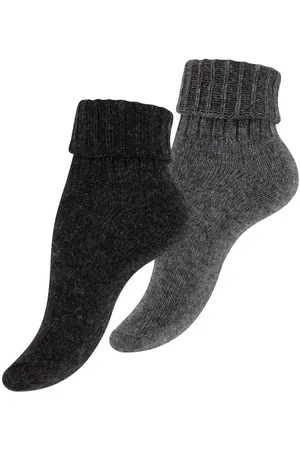 Cotton Prime® Socken Alpaka Socken mit Umschlag (2-Paar) ökologisch gefärbt und vorgewaschen Cottonprime