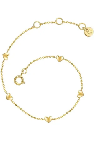 Glanzstücke Silberarmband Herz gelbgold, Armband Sterling Silber gelbgold - Verkäufer: Juvalia