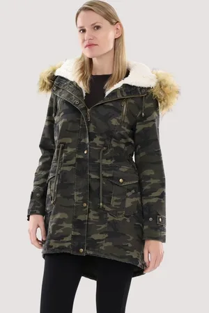 malito more than fashion Parka 81109 Winterjacke in Camouflage Military-Look mit Teddyfell - Verkäufer: malito