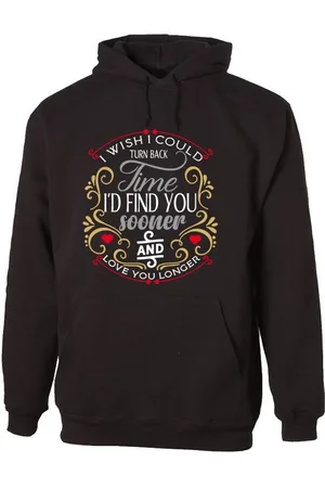 G-graphics Hoodie I wish I yould turn back time – I´d ... love you longer Unisex mit trendigem Frontprint mit Spruch zum Valentinstag - Verkäufer: