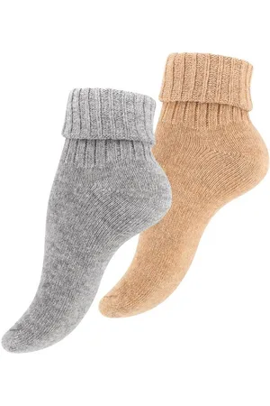 Cotton Prime® Socken Alpaka Socken mit Umschlag (2-Paar) ökologisch gefärbt und vorgewaschen Cottonprime