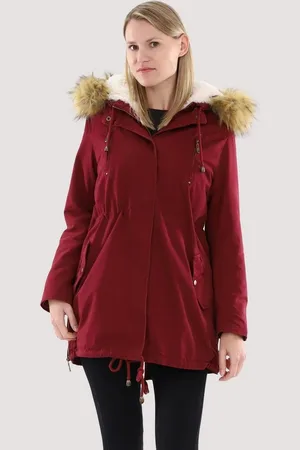 malito more than fashion Parka 81109 gefütterte Winterjacke mit Teddyfell und Kunstfell Kapuze - Verkäufer: malito