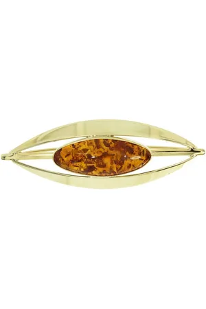 Ostsee-Schmuck Brosche - Ursula - Gold 333/000 - Bernstein (1-tlg) - Verkäufer: