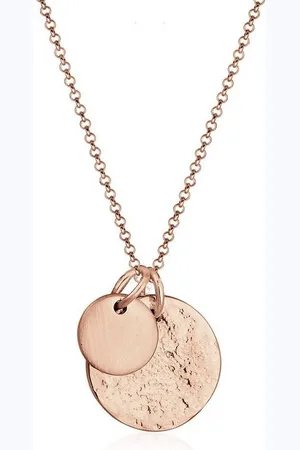 Elli Kette mit Anhänger Plättchen Münzen Organic Look 925 Silber, Geo - Verkäufer: JULIE & GRACE GmbH
