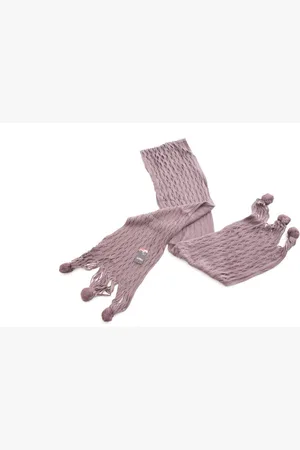 Yeset Mütze & Schal Schal Halstuch Strick Bommel 190x20cm S-2011 - Verkäufer: Shop