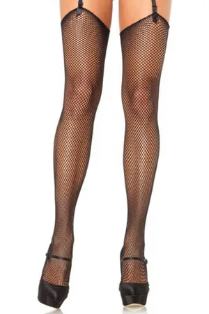 Leg Avenue Strapsstrümpfe Straps Strümpfe Netzstrümpfe in transparent Größe 36 bis 40 - Verkäufer: unbespielt