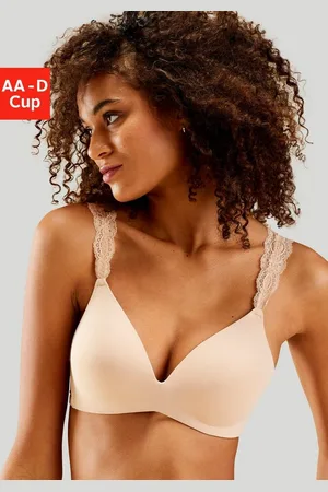 Lascana Push-up-BH ohne Bügel mit wunderschönen Spitzenträgern, Dessous