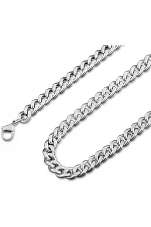 Akitsune Edelstahlkette Fibra Kette Silber - 6mm 50 cm // 19.68 In - Verkäufer: Blackskies