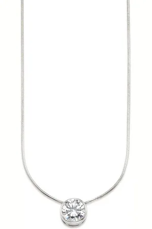 Bruno Banani Kette mit Anhänger Schmuck Geschenk Silber 925 Halsschmuck Halskette Schlangenkette Stein, mit Zirkonia (synth), Korund (synth) oder Spinell (synth)