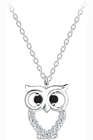 ALEXANDER YORK Kette und Anhänger Set EULE mit Zirkonia cut-out Design, 2-tlg., 925 Sterling Silber - Verkäufer:
