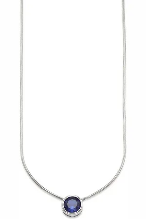 Bruno Banani Kette mit Anhänger Schmuck Geschenk Silber 925 Halsschmuck Halskette Schlangenkette Stein, mit Zirkonia (synth), Korund (synth) oder Spinell (synth)