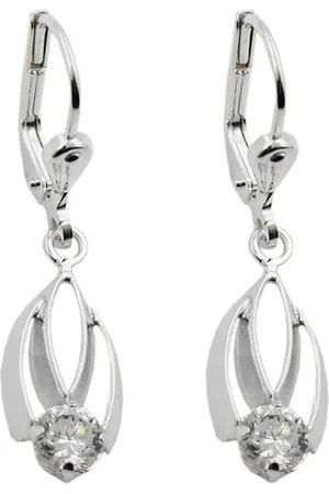 GALLAY Paar Ohrhänger Ohrhänger Ohrringe 30x8mm mit Zirkonia weiß glänzend Silber 925 (1-tlg) - Verkäufer: Cats Collection