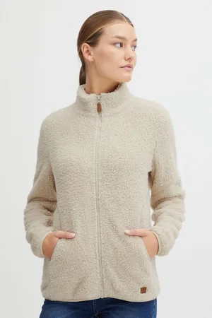 Oxmo Kapuzensweatjacke OXTelsa Sweatshirtjacke aus Teddy-Fleece Stoff - Verkäufer: meinemarkenmode