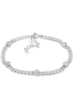 Elli Armband Panzerkette Basic Kristalle 925 Silber - Verkäufer: JULIE & GRACE GmbH