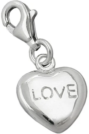 GALLAY Charm Herz 13x11mm Charm Herz LOVE glänzend rhodiniert Silber 925 (1-tlg) - Verkäufer: Cats Collection