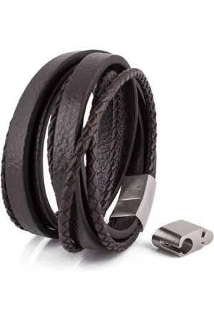 Akitsune Armband Dark Matter Kunstleder Armband - Silber Braun 23cm - Verkäufer: Blackskies