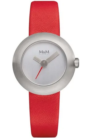 M&M Quarzuhr Armbanduhr Damen Leder Basic-M, (1-tlg), Analoguhr rund mit Lederarmband, Designer Uhr, deutsche Manufaktur, inkl. edles Etui - Verkäufer: Germany