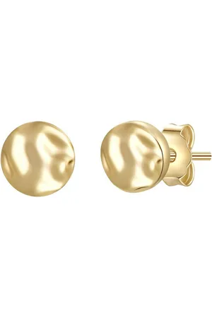 Glanzstücke Paar Ohrstecker Kreis gelbgold, aus Sterling Silber - Verkäufer: Juvalia
