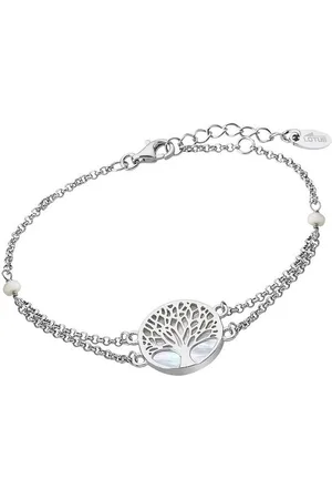 Lotus Silberarmband Lebensbaum Armband (Armband), Armband Lebensbaum 16cm, 925 Sterling Silber, Farbe: perlmutt, silber - Verkäufer: Fit4Style Silberschmuck - IMPPAC