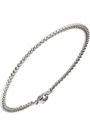 Jobo Goldarmband, Panzerarmband 585 Weißgold massiv 21 cm