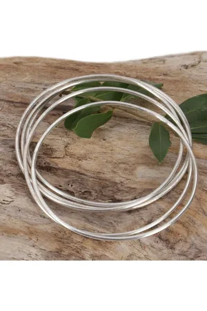 GURU-SHOP Armreif 5 Armreifen, indische Boho Bangles aus Metall - Verkäufer: