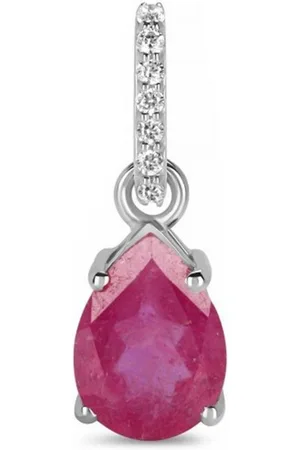 Goldene Hufeisen Kettenanhänger Damen echter Rubin Kettenanhänger 925 Sterlingsilber mit Edelstein, Edelsteinschmuck für Damen - Verkäufer: