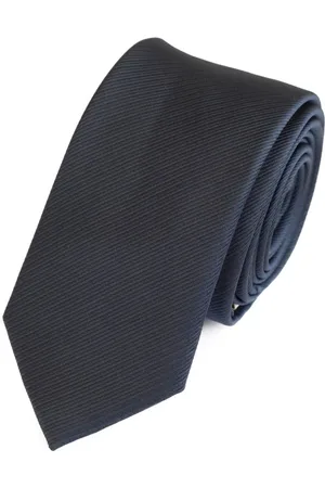 Fabio Farini Krawatte elegante Dunkelblaue Herren Schlips - Krawatten in 6cm (ohne Box, Unifarben) Schmal (6cm), - Verkäufer: