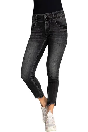 Zhrill Mom-Jeans Skinny Jeans KELA Black angenehmer Sitzkomfort - Verkäufer: Trenddeal GmbH