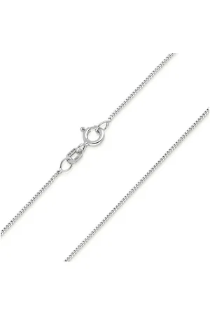 Materia Silberkette Damen Panzerkette Silber fein 1mm 40-120cm K32, 925 Sterling Silber - Verkäufer: Schmuck
