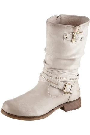 Mustang Winterstiefel, Stiefelette, Winterboots mit Zierschnallen am slouchy Schaft