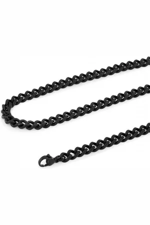 Akitsune Edelstahlkette Fibra Kette Mattschwarz 6mm 70 cm // 27.56 In - Verkäufer: Blackskies