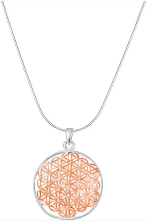 ALEXANDER YORK Kette und Anhänger Set FLOWER OF LIFE LEBENSBLUME XL rosé, 2-tlg., 925 Sterling Silber - Verkäufer: