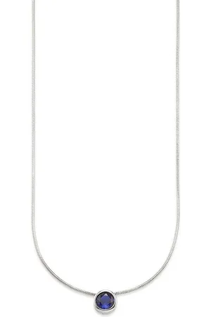 Bruno Banani Kette mit Anhänger Schmuck Geschenk Silber 925 Halsschmuck Halskette Schlangenkette Stein, mit Zirkonia (synth), Korund (synth) oder Spinell (synth)