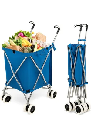 Costway Einkaufstrolley, 90 l, bis 55 kg, mit Rädern & Griff, klappbar - Verkäufer: FDS GmbH