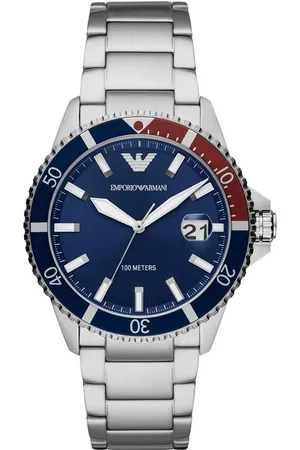 Emporio Armani Quarzuhr AR11339, Armbanduhr, Herrenuhr, bis 10 bar wasserdicht, Edelstahlarmband